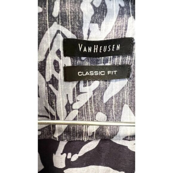 Van Heusen Mens 100% Cotton Classic Fit‎ Short Sleeve Button-Down Shirt - Picture 6 of 7